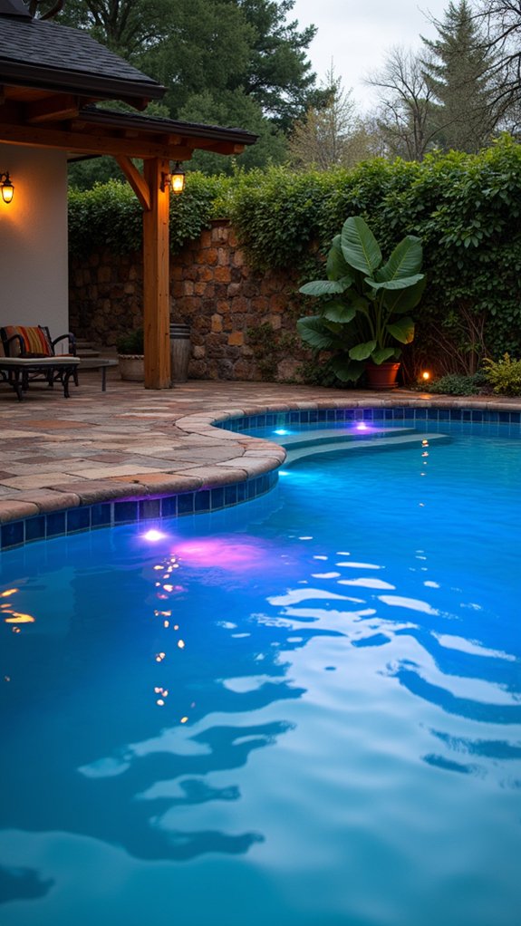 22 Bright Underwater Pool Lighting Ideas That Make Swims More Fun mesmerizing nighttime pool ambiance
