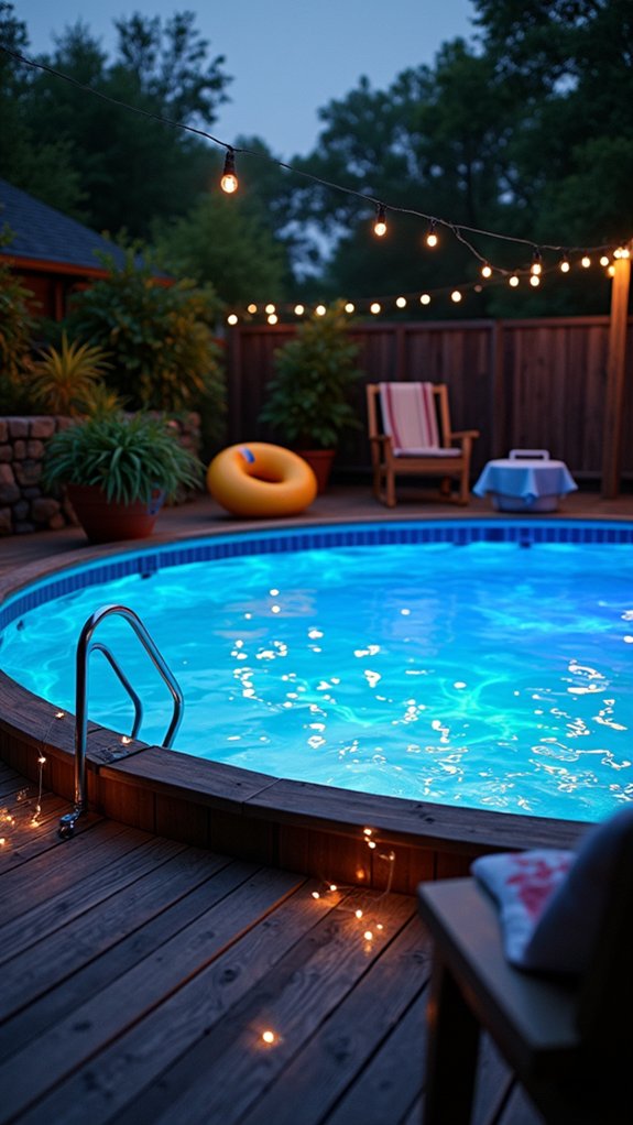 19 Stylish Above Ground Pool Lighting Ideas That Look Professionally Done mesmerizing poolside fiber optics
