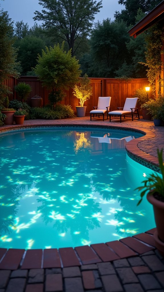 22 Event Ready Pool Lighting Ideas That Set the Perfect Scene mesmerizing projected water patterns