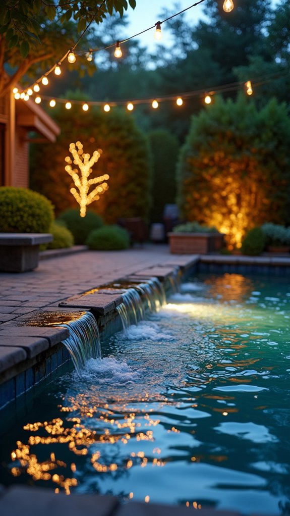 20 Inspiring Pool Lighting Design Concepts That Highlight Every Feature mesmerizing waterfall lighting ambiance