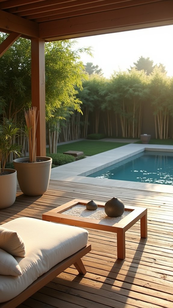 23 Creative Pool Cabana Decorating Ideas With Personality minimalist zen relaxation space