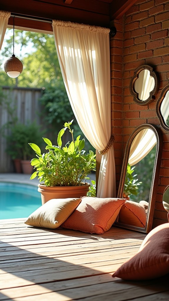 23 Creative Pool Cabana Decorating Ideas With Personality mirrors enhance spatial perception