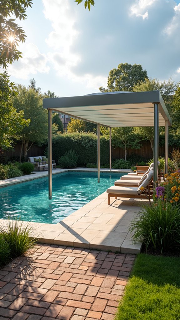 24 Beautiful Pool Gazebo Ideas That Add Shade and Structure modern elegance in design