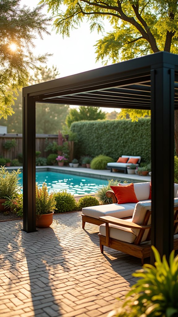 21 Backyard Pool Gazebo Ideas That Anchor the Space modern oasis with sophistication