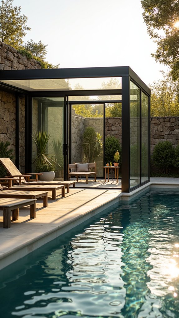 23 Fun Pool Pergola With Bar Ideas For Social Evenings modern outdoor living space