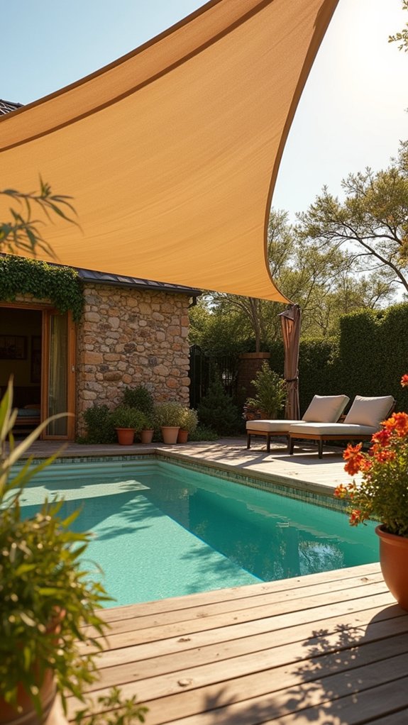 24 Beautiful Pool Shade Pavilion Ideas That Create a Retreat modern poolside shade solution