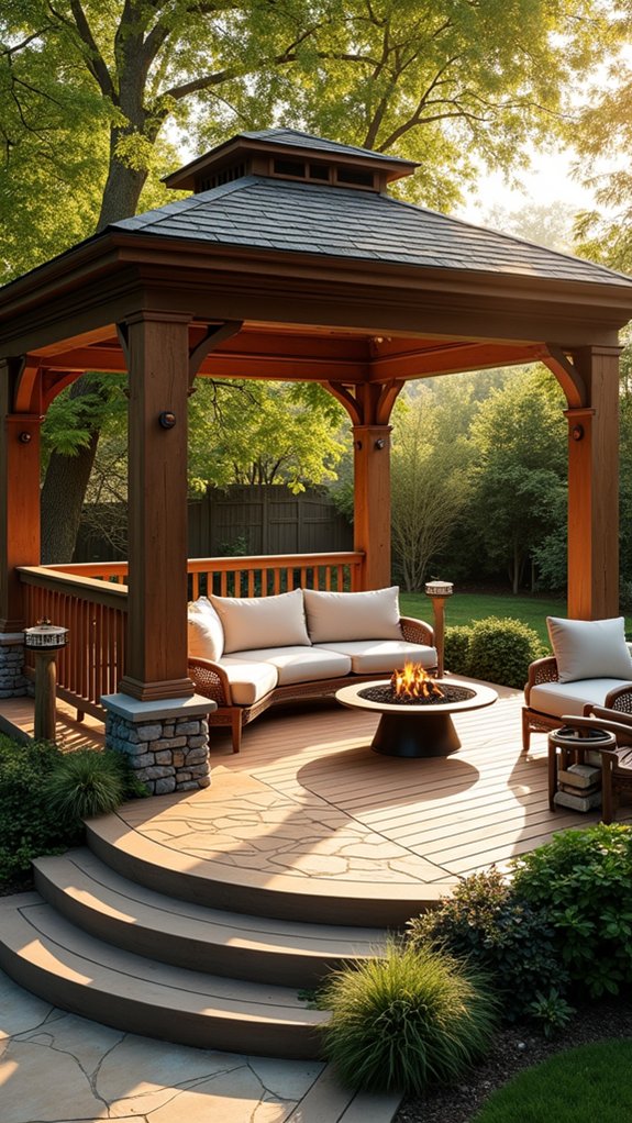 23 Luxury Pool Gazebo Ideas With High End Features multi level outdoor relaxation space