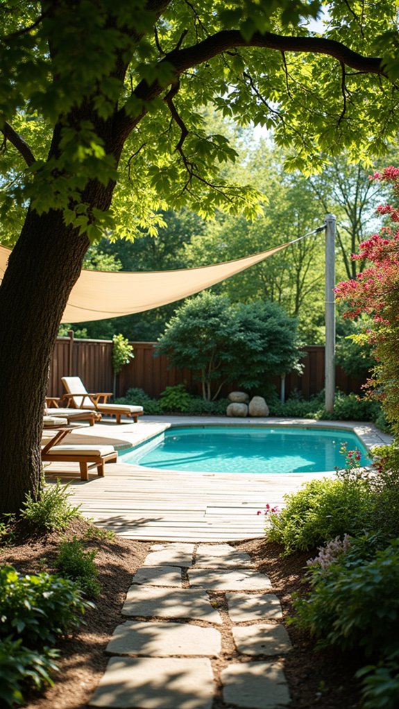 20 Practical Pool Shade Canopy Ideas For Hot Summer Days natural shade tree benefits