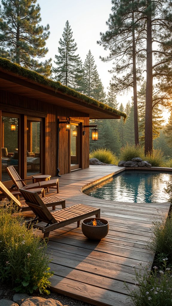 25 Luxury Pool House Ideas That Feel Like a Private Resort natural warmth and comfort