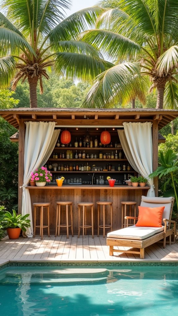 25 Lively Pool Cabana With Bar Ideas For Weekend Fun nature inspired relaxation sanctuary