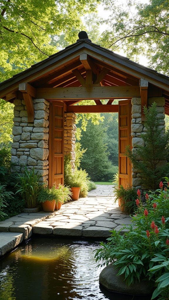 18 Serene Zen Pool House Design Ideas That Promote Calm nature inspired tranquility pavilion