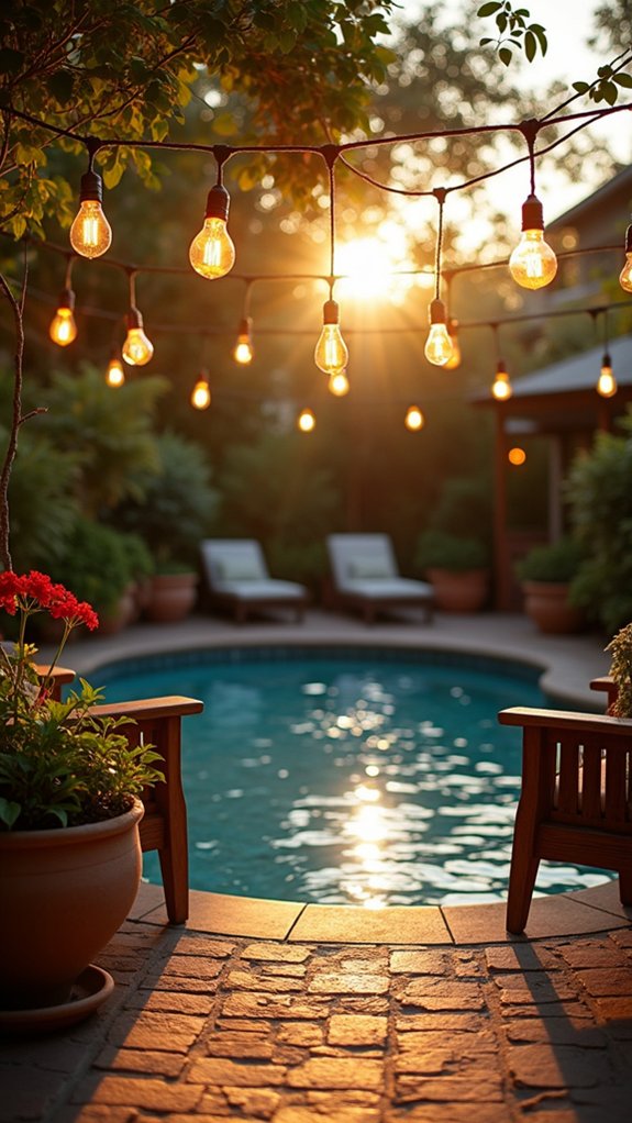 20 Cozy Patio Lighting Around Pool Ideas That Make Evenings Last Longer nostalgic charm with warmth
