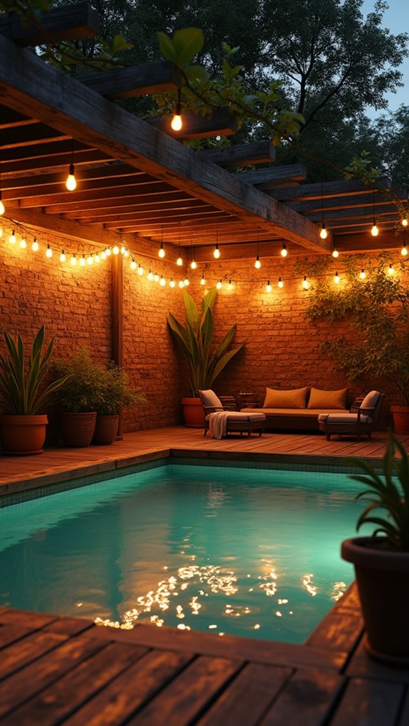 23 Warm Pool Wall Lighting Ideas That Wash Surfaces With Gentle Light nostalgic warm glow ambiance