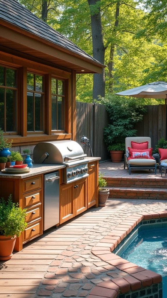 22 Refreshing Pool House With Jacuzzi Ideas For Pure Comfort outdoor culinary social paradise