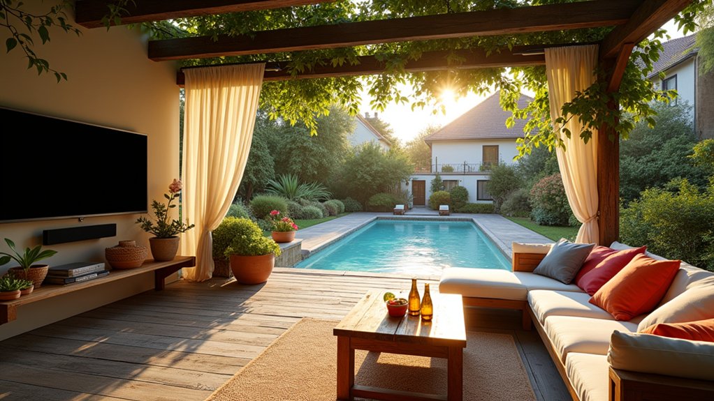 21 Trendy Pool Pergola With TV Ideas For Entertainment Outdoors outdoor entertainment with pergolas