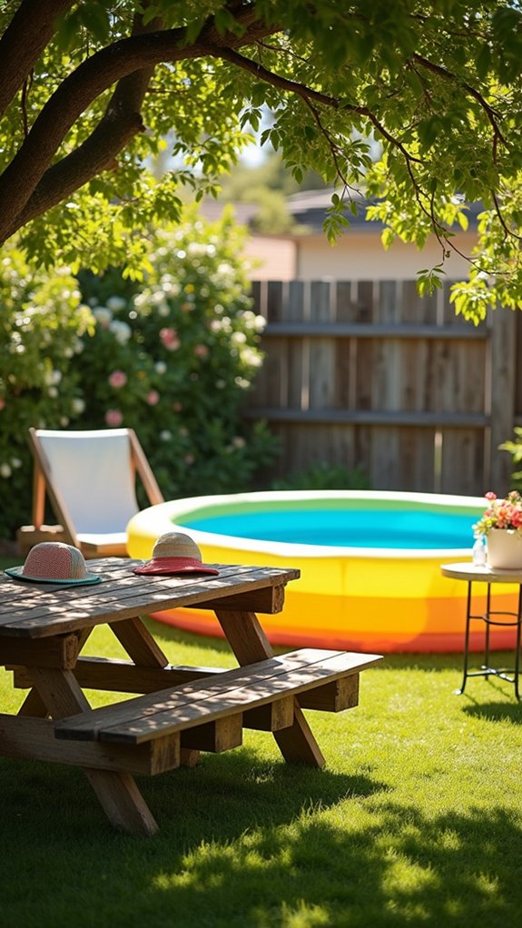 21 Handy Kiddie Pool Shade Ideas That Protect Sensitive Skin outdoor furniture provides shade