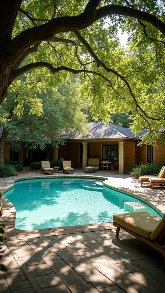 25 Shade Trees For Pool Area Ideas That Bring Cooling Greenery pecan trees enhance oasis
