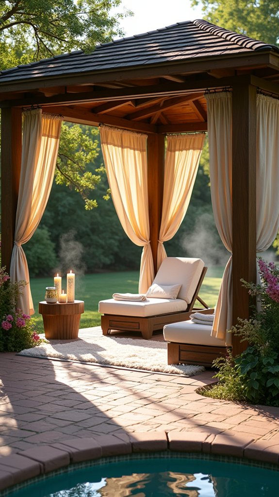 21 Backyard Pool Gazebo Ideas That Anchor the Space personal retreat for relaxation