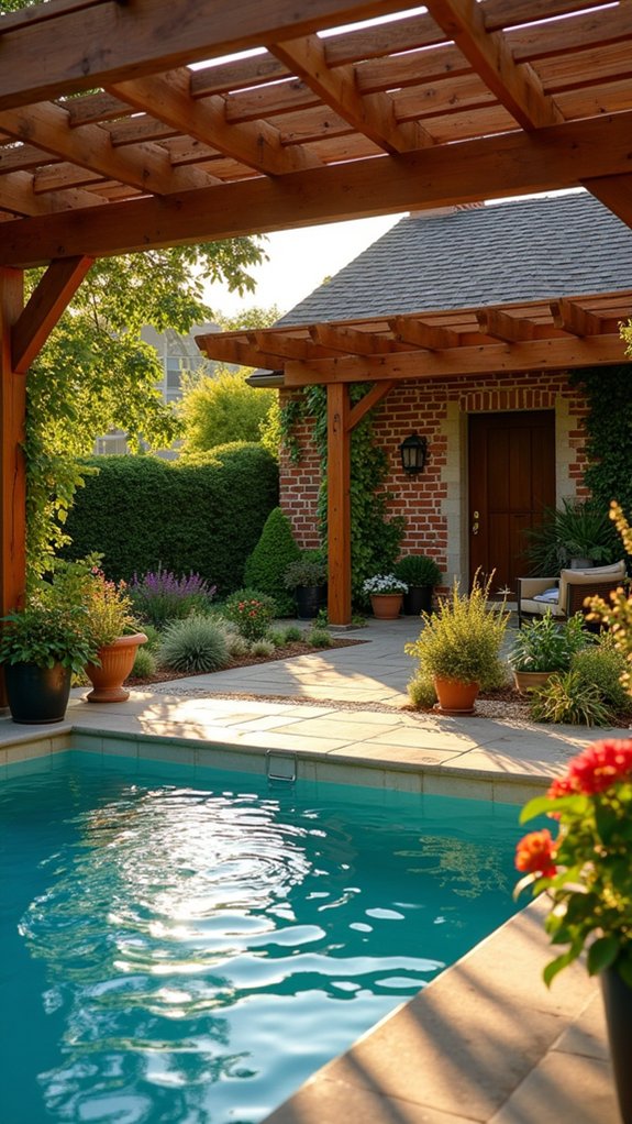 20 Refined Pool Pergola Design Ideas With Architectural Interest personalized outdoor pergola designs