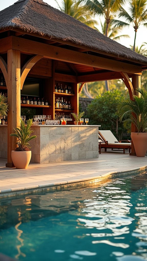 23 Luxury Pool Gazebo Ideas With High End Features poolside bar for entertaining