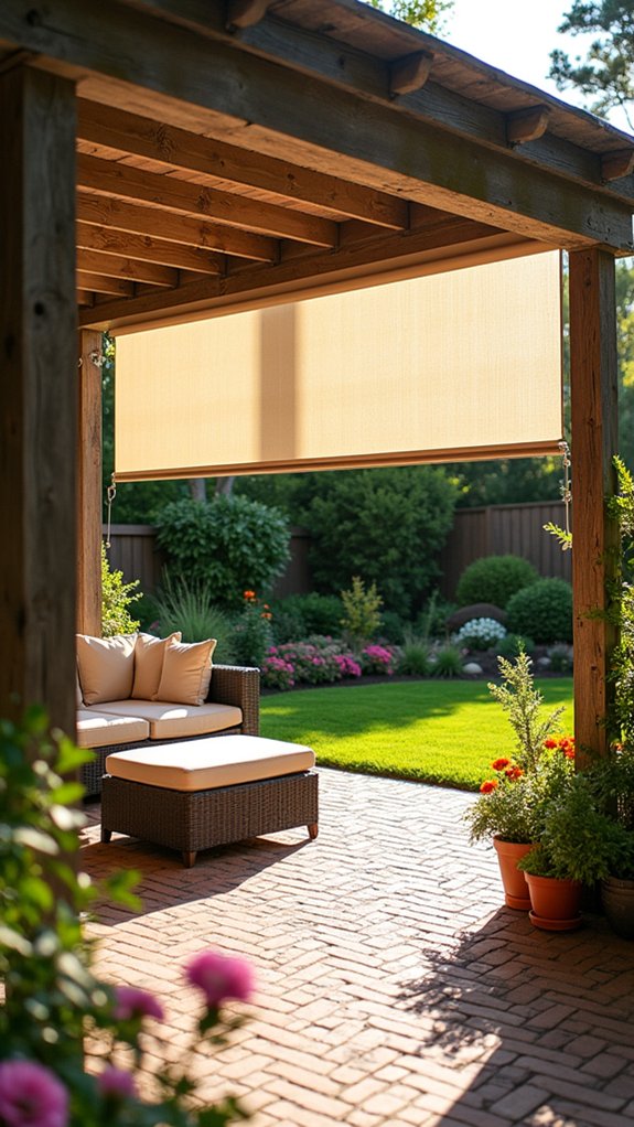 23 Inviting Pool Shade Pergola Ideas That Add Character retractable screens enhance versatility