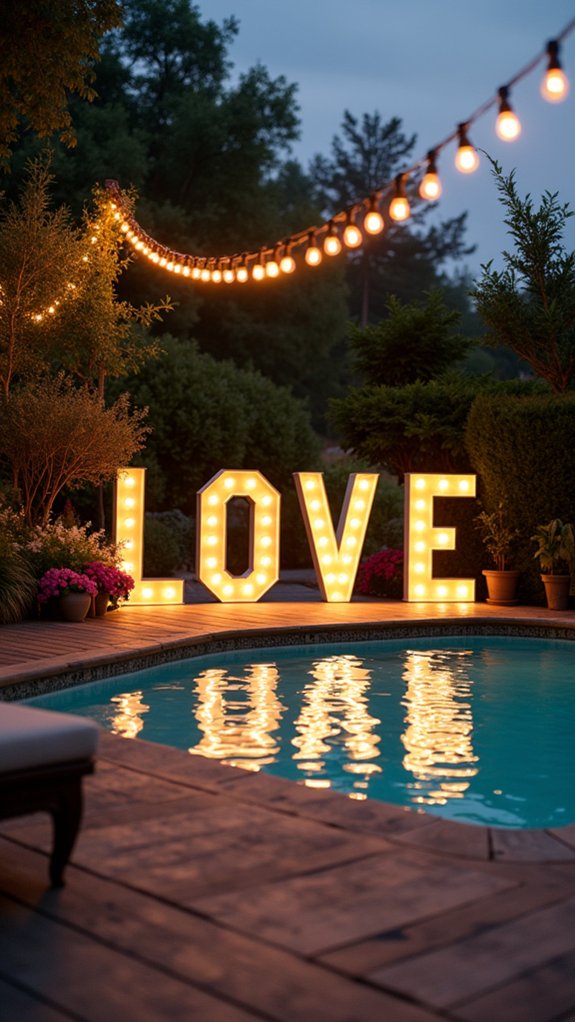 20 Romantic Pool Wedding Lighting Ideas That Feel Magical romantic illuminated pool decor