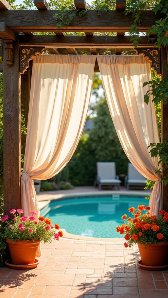 18 Charming Backyard Pool Pergola Ideas That Complete the Space romantic mediterranean pergola design