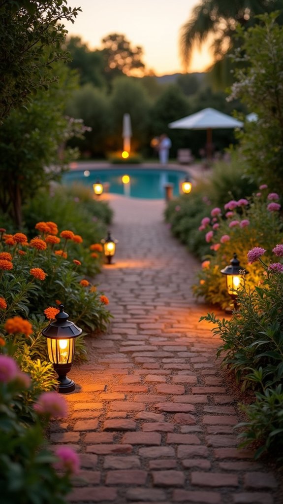 20 Romantic Pool Wedding Lighting Ideas That Feel Magical romantic solar garden lights