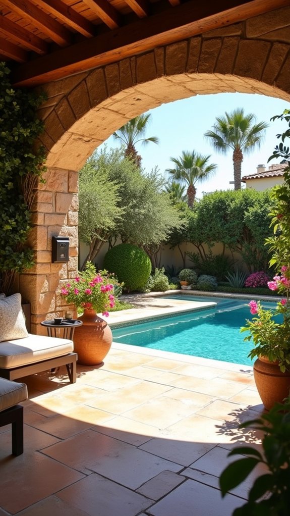 22 Tropical Pool Cabana Ideas That Feel Vacation Ready rustic mediterranean stone retreat