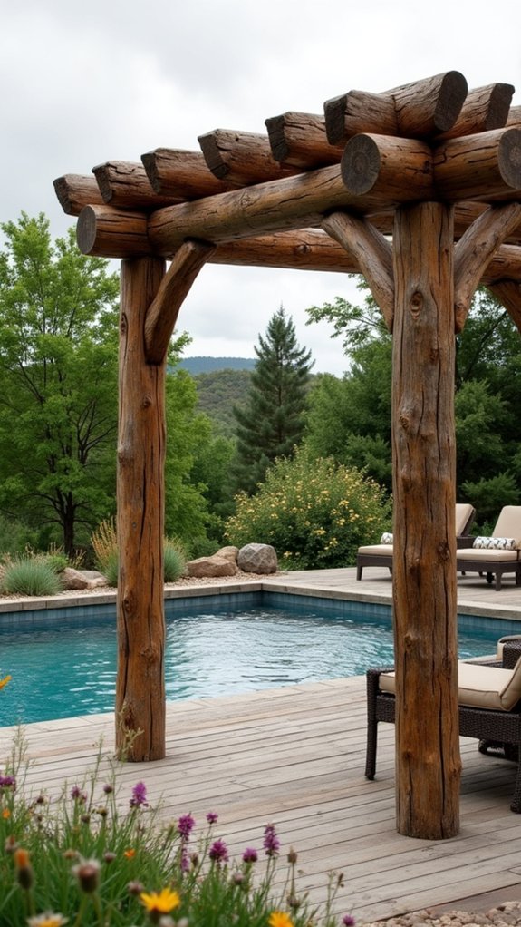 19 Rustic Pool Pergola Ideas With Earthy Appeal rustic pool pergola design