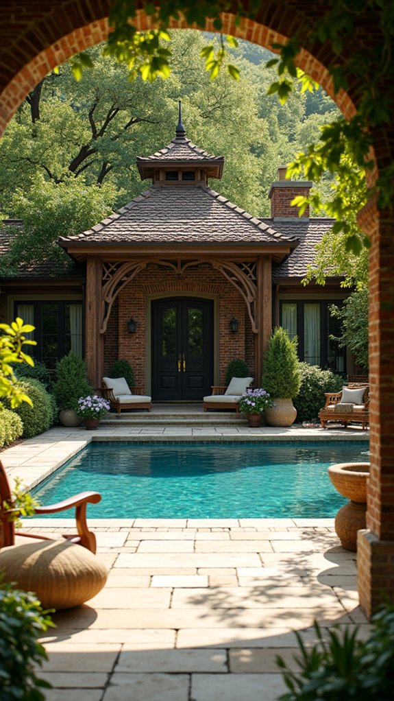 23 Elegant Pool House With Gazebo Ideas For Outdoor Gatherings sculptural gazebo enhances gatherings
