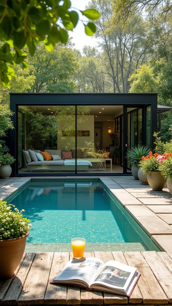 25 Luxury Pool House Ideas That Feel Like a Private Resort seamless indoor outdoor living