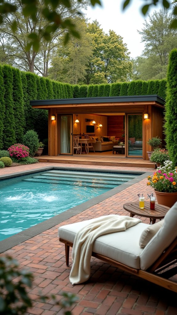 22 Refreshing Pool House With Jacuzzi Ideas For Pure Comfort secluded relaxation pool house