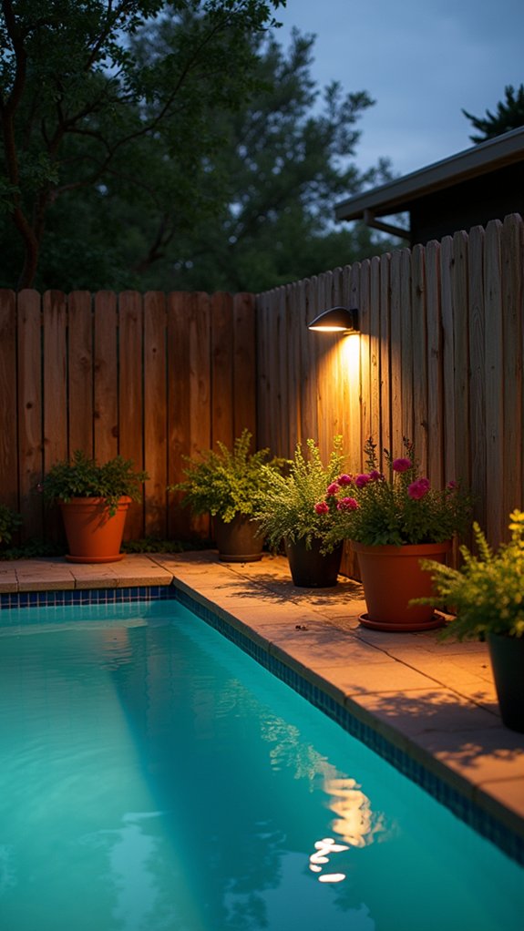 19 Practical Pool Fence Lighting Ideas That Boost Security and Style security and ambiance lighting
