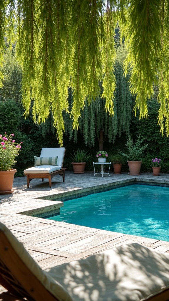 25 Shade Trees For Pool Area Ideas That Bring Cooling Greenery serene escape by pool