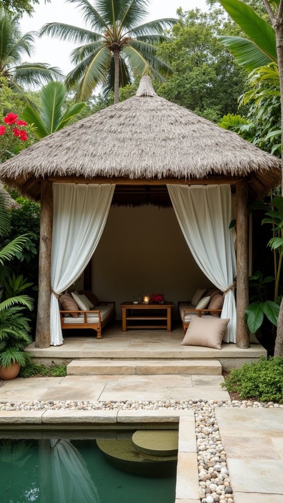 22 Tropical Pool Cabana Ideas That Feel Vacation Ready serene water features sanctuary