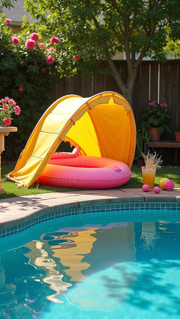 22 Quick Temporary Pool Shade Ideas For Instant Protection shaded relaxation on water