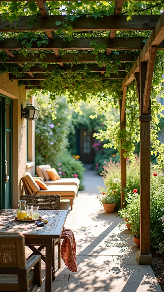 24 Clever Pool Shade Ideas That Help Beat the Sun shady pergolas with greenery