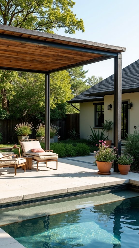 19 Modern Pool Gazebo Design Ideas With Clean Geometry simple elegant outdoor structure