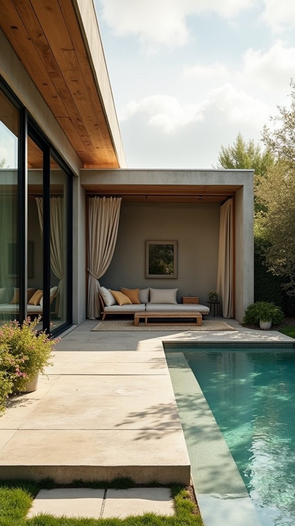 23 Elegant Pool House With Gazebo Ideas For Outdoor Gatherings sleek airy tranquil design