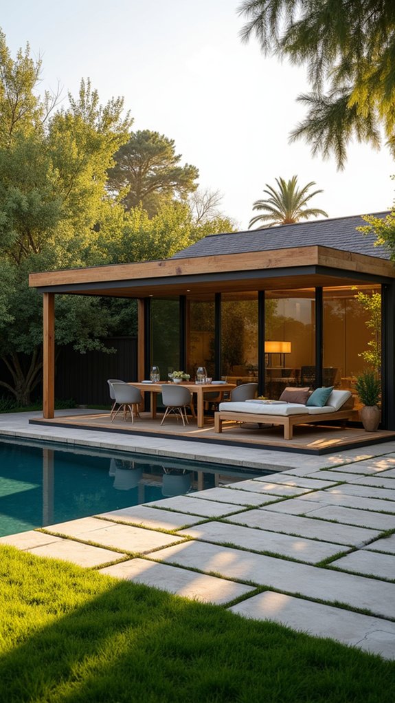 23 Elegant Pool House With Gazebo Ideas For Outdoor Gatherings sleek design natural light