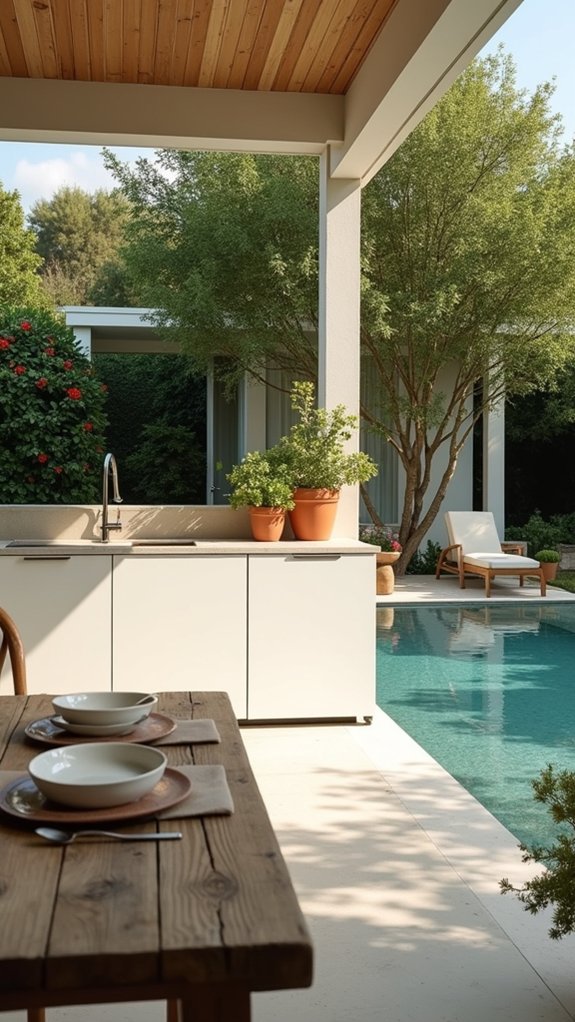 20 Functional Pool Gazebo With Kitchen Ideas Made for Hosting sleek outdoor kitchen design