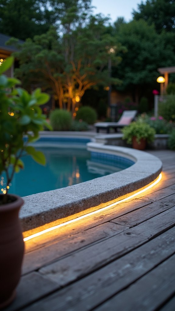 24 Soft Pool Edge Lighting Ideas That Outline the Water Beautifully smart customizable pool lighting