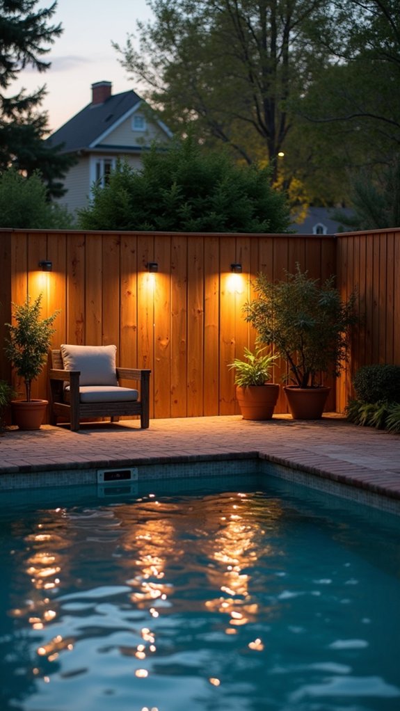 19 Practical Pool Fence Lighting Ideas That Boost Security and Style smart pool lighting control