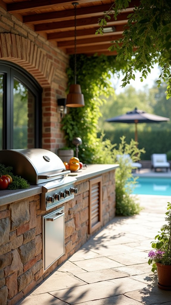 23 Functional Pool House With Outdoor Kitchen Ideas For Easy Entertaining smart tech enhances outdoor entertaining