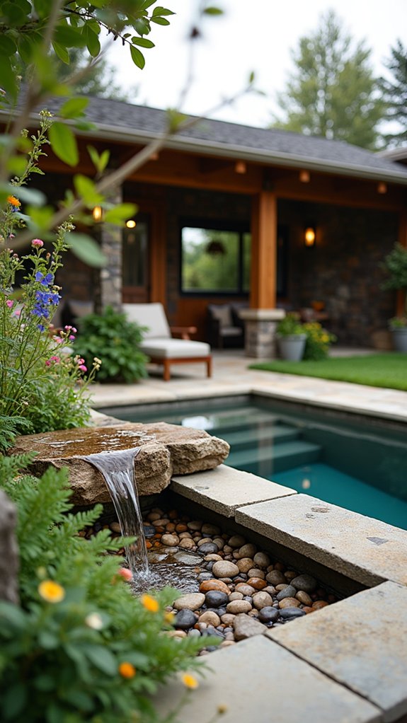 22 Budget Friendly Pool House Ideas That Still Look Beautiful soothing water feature ideas