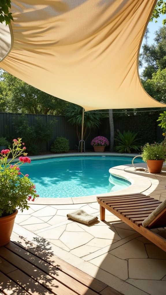 20 Practical Pool Shade Canopy Ideas For Hot Summer Days sophisticated outdoor summer relaxation