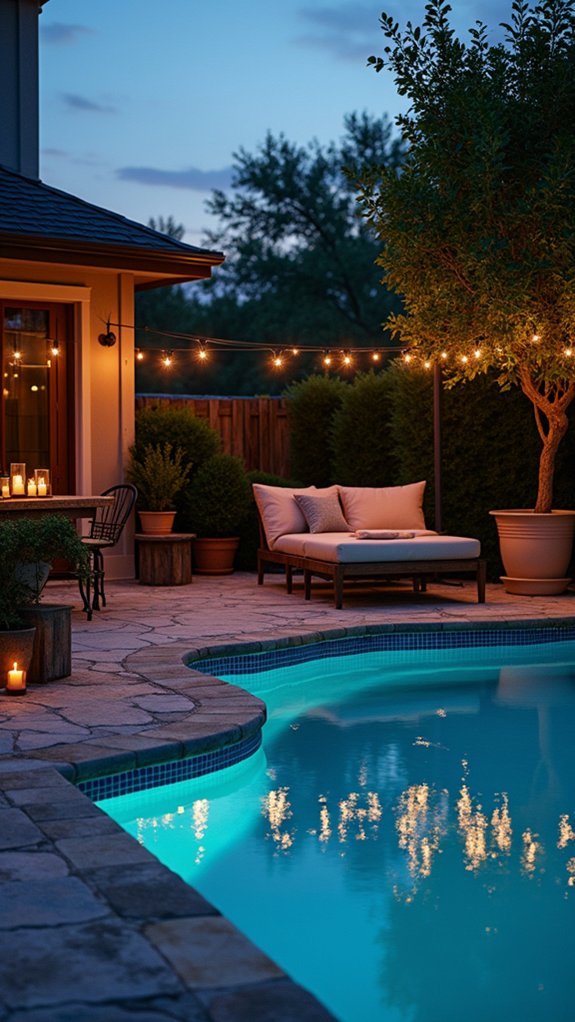 18 Clever Pool Deck Lighting Ideas That Improve Safety and Ambiance starry ambiance energy efficient lighting