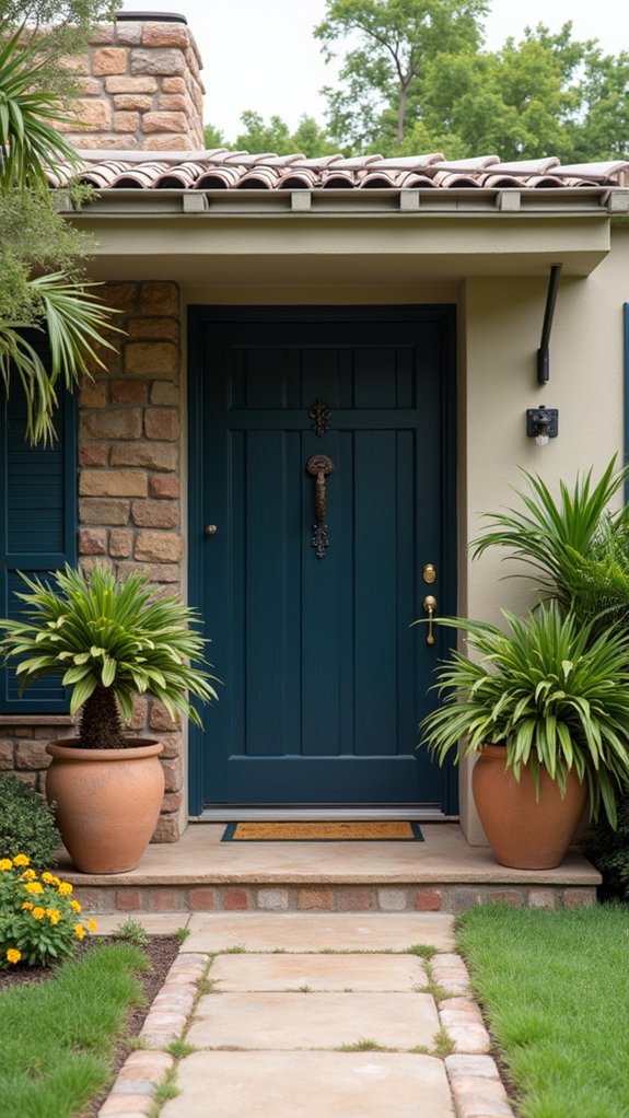 23 Stylish Pool House Exterior Ideas That Boost Curb Appeal striking bold entryway designs