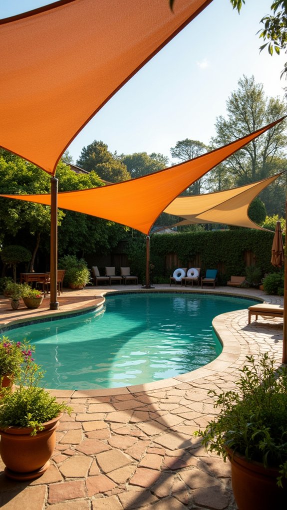 20 Flexible Movable Pool Shade Ideas For Changing Sunlight stylish adjustable outdoor shade